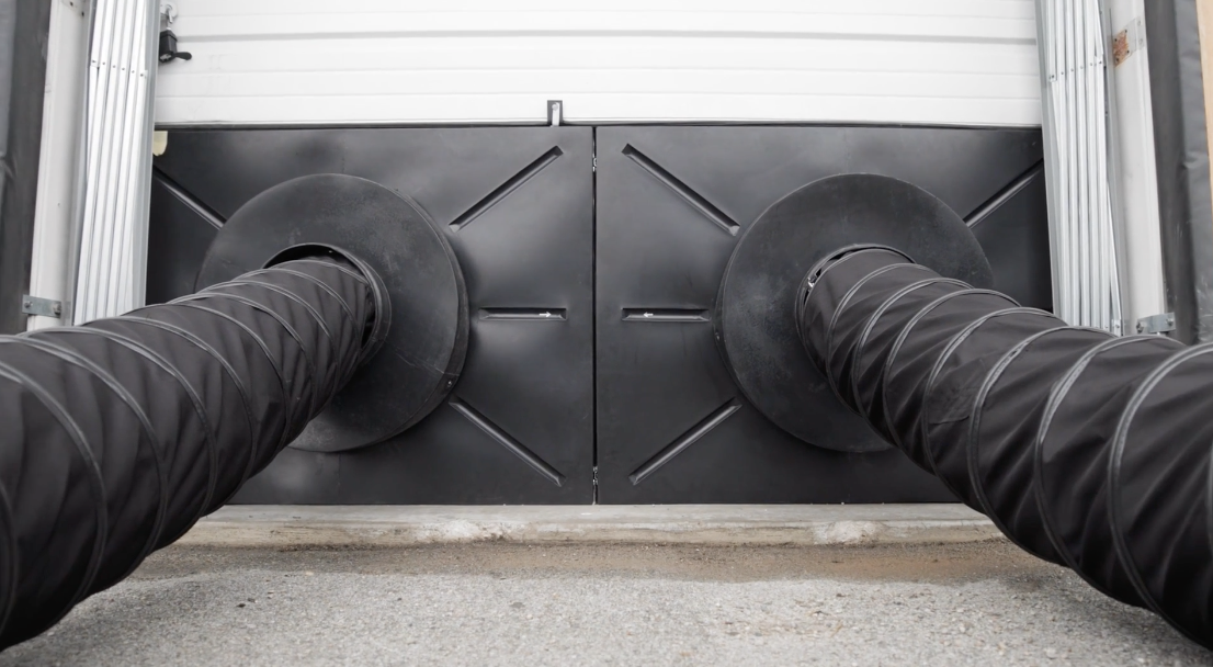 Industrial Heater Ducting for Temporary Ventilation Flexaust Inc.